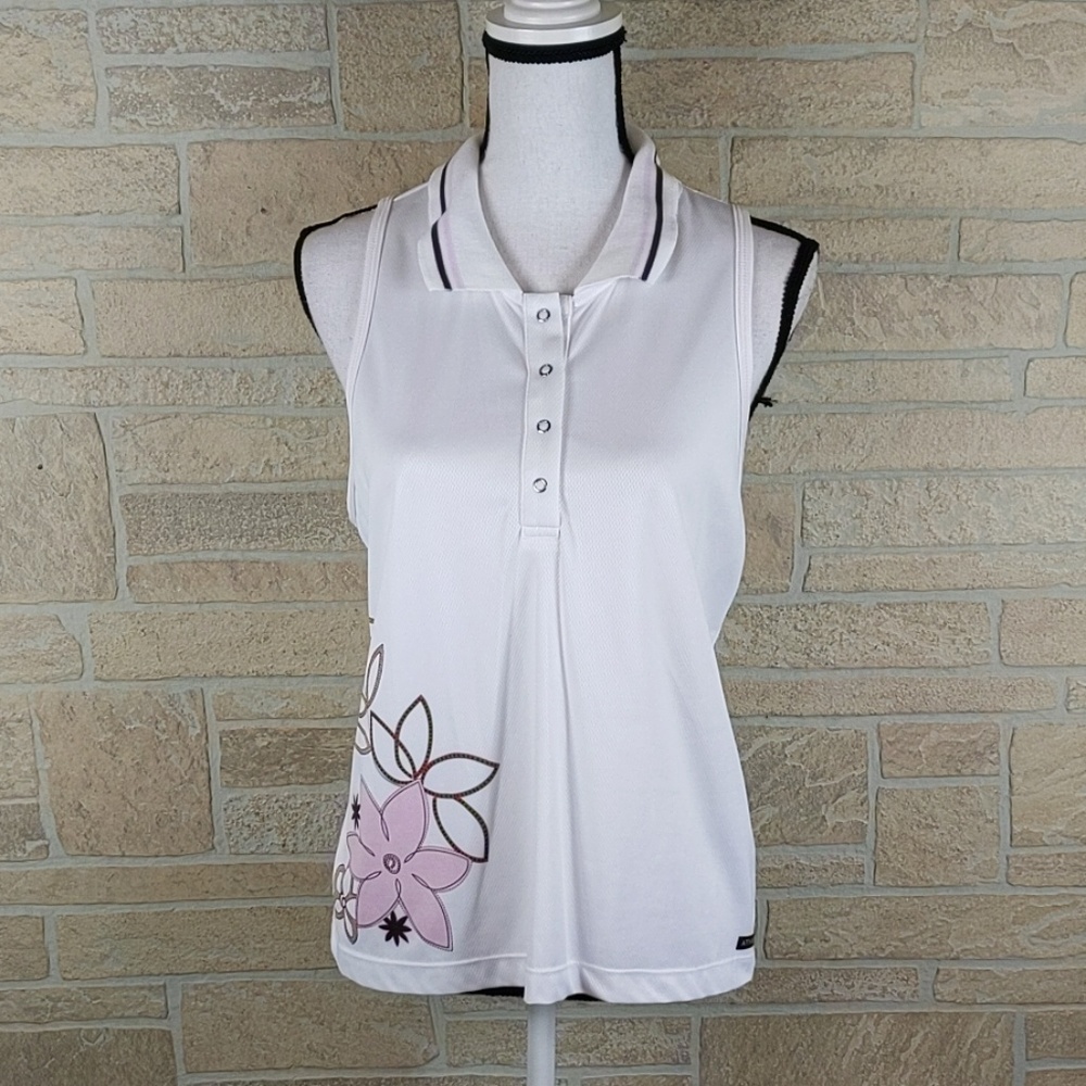 Athleta Dressy Tank White Collar